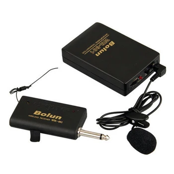 

1 SET Transmitter+Receiver+ Remote Clip-on Microphone Wireless Microphone Headset Stage Mic System Receiver Lavalier Clip