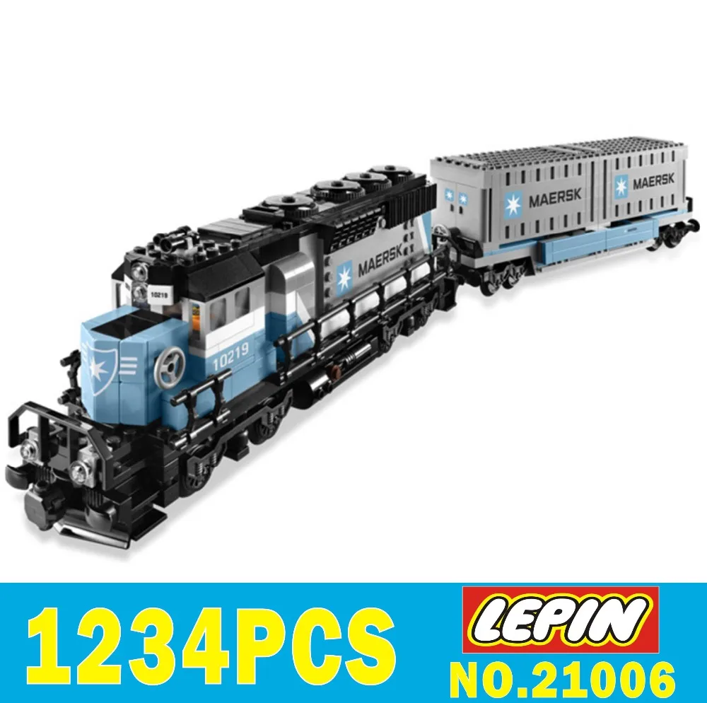 

LEPIN Bricks 21006 The Maersk Train Ultimate Technic Series Building Blocks Bricks Compatible 10219 Christmas gift Children Toys