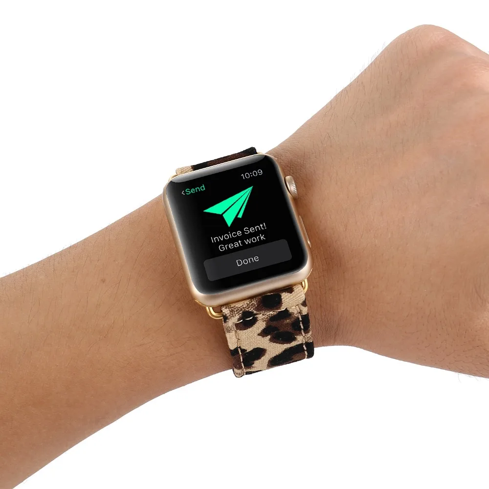 

Genuine Leather For apple watch band 4 44mm 40mm correa 42mm 38mm iwatch series 4 3 2 1 wrist bands Bracelet Watchbands belt