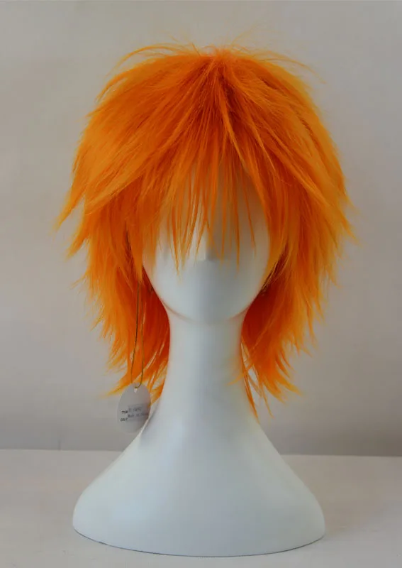 BLEACH /Kurosaki ichigo Orange Short Shaggy Layered Anime 