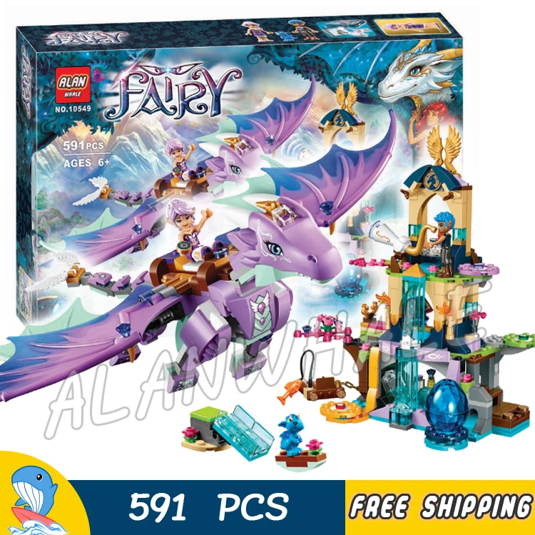 

591pcs Elves The Dragon Sanctuary Cherry Tree Princess Elf 10549 Model Building Blocks Fairy Toys Bricks Compatible with Lego