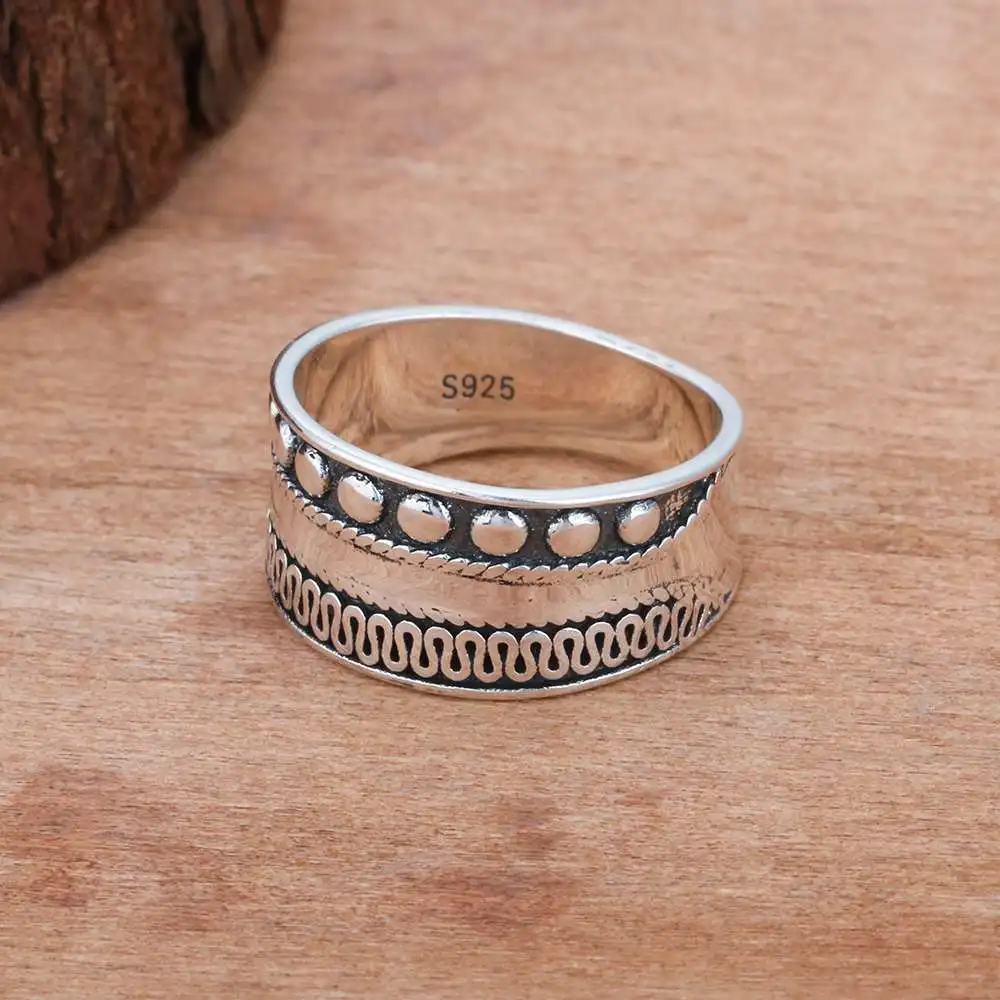 Solid 925 Sterling Silver Female Rings With Layers Bright Shining Jewelry GIft to Girls Engagement Rings(JewelOra RI102789)