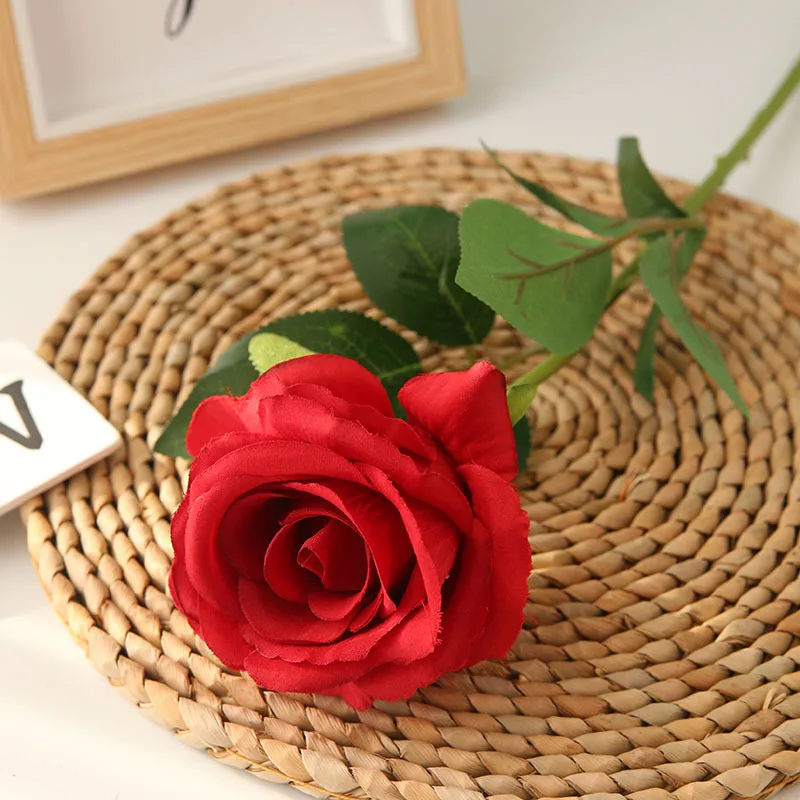 51 см Большой французский романтический Реалистичный искусственный роза, для создания своими руками бархатный Шелковый цветок вечерние свадебные праздничные украшения сушеные Цветочные