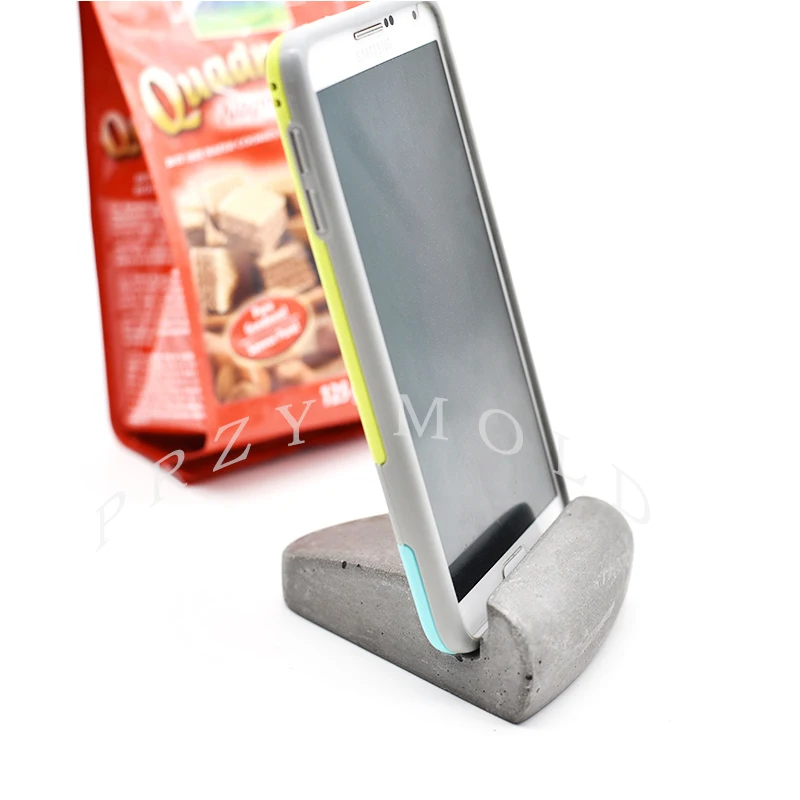 

silicone mold Cement concrete Triangle flat panel mobile phone holder desktop table decorations Cement life supplies molds