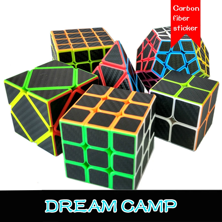 Нетоксичный Волшебные кубики углеродного волокна наклейки Профессиональный 2x2x2 Пирамидка кубик Megaminx, Magico, Обучающие Развивающие игрушки для детей и взрослых