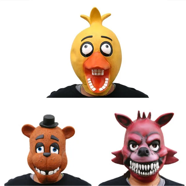 Us 1369 30 Offfreddy Fazebear Chica Foxy Full Face Latex Mask Costume Toys Five Nights At Freddy Fnaf Halloween Horror Mask Brinqudoes L2079 In - 