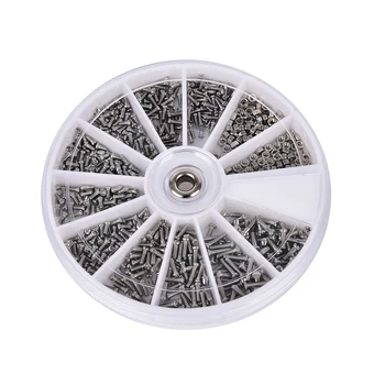 

NEW 600pcs/set Stainless Steel Screw Set 12 Kinds of Screws Nuts Assortment Kit for Watch Glassess Wholesale