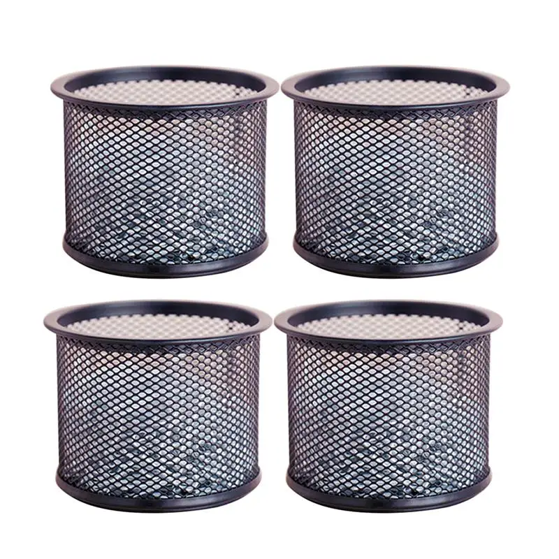 

4 Pcs Mesh Desktop Organizer Iron Wire Storage Box Paper Clips Push Pins Holder Container Case