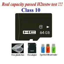 Envío gratuito de tarjetas de memoria de la capacidad Verdadera 2 GB 4 GB 8 GB clase 4 16 GB 32 GB 64 GB class10 micro original tf tarjetas sd + USB lector