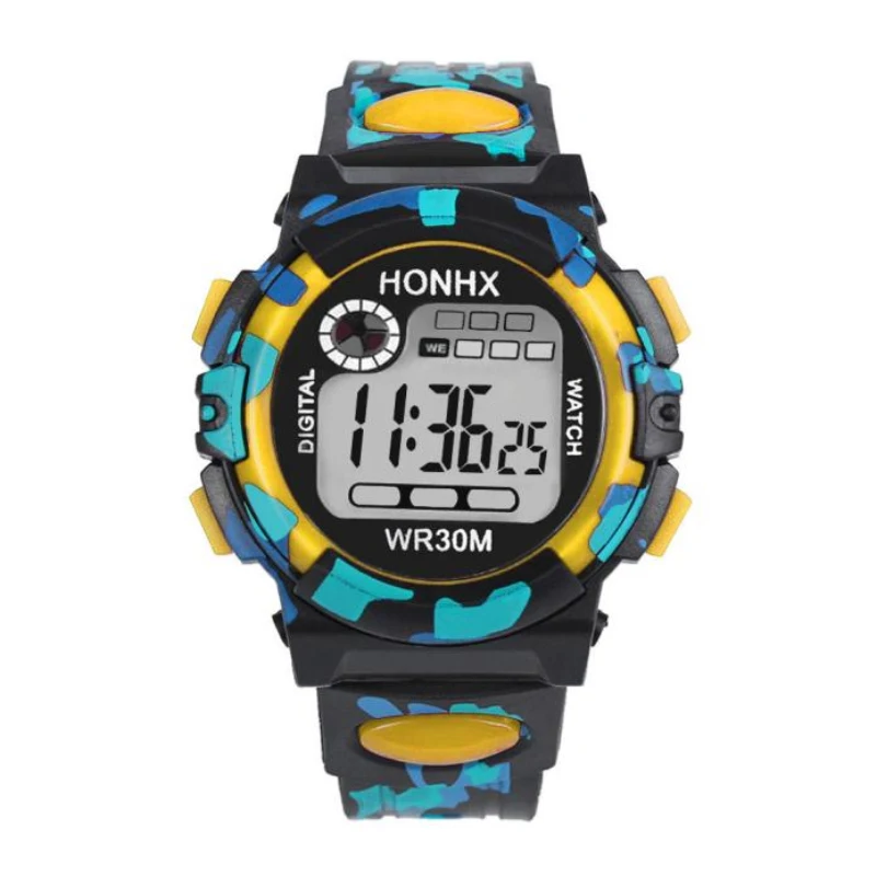 Электронные часы Детские Топ люксовый бренд высокое качество цветные детские наручные часы спортивные модные часы для девочек и мальчиков - Цвет: 5