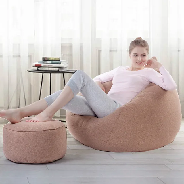 Tatami Bean Bag Relax Lazy Chair Sofa Bed Size 90 110cm With Tatami Bean Bag Relax Lazy Chair Sofa Bed Size 90 110cm With Footstool