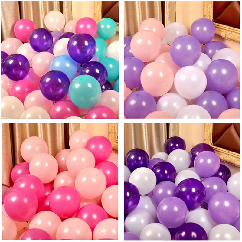 

10pcs 12inch 5inch Macaron Purple Red Latex Balloon Air Ball Inflatable Wedding Ballon Children Birthday Party Decoration Ballon