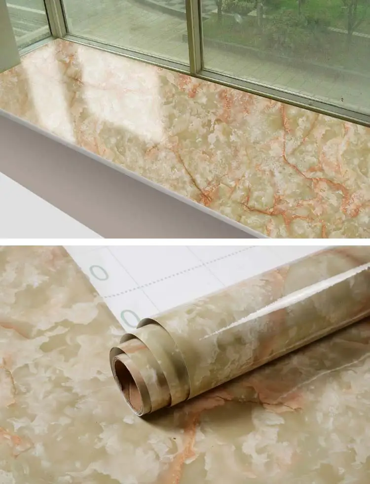 Papel de Parede Armário de Mármore Adesivos de Parede Papel Contact Vinil Auto Adesivo da Cozinha Moderno Mobiliário Mesa Gaveta Prateleira à Prova d' Água 16 Pap. parede