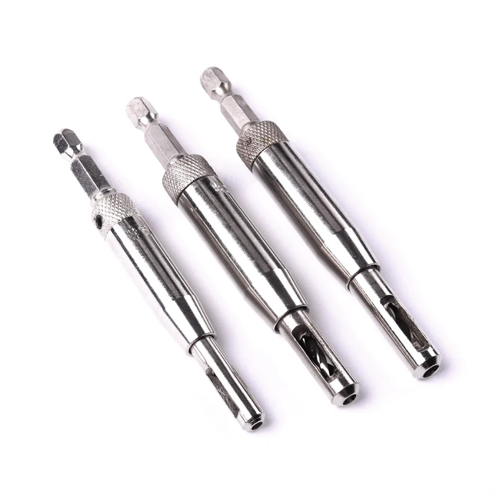 US Warehouse 3Pcs 5 9 12 HSS Door Self Centering Hinge Drill
