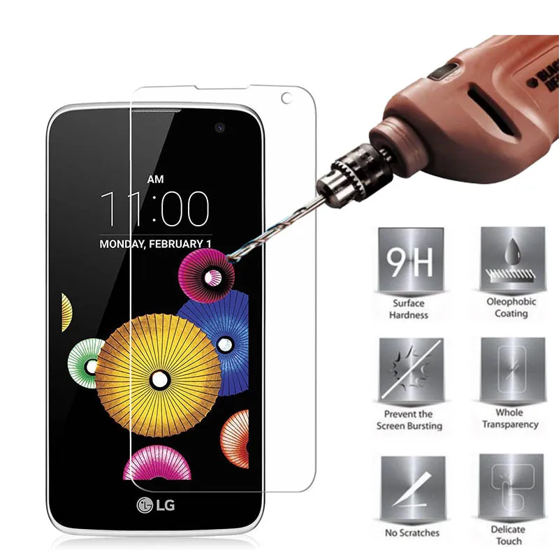 

MRGO Tempered Glass for LG K4 Screen Cellular Phone Protective Film, Cover for LG K4 on Mobile Phone Glass