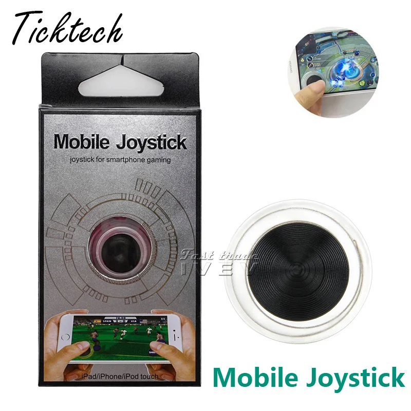 

100PCS/Lot 2017 Mobile Phone Game Controller Touch Screen Fling Mini Mobile Joystick for Smartphone Arcade Games with retail box