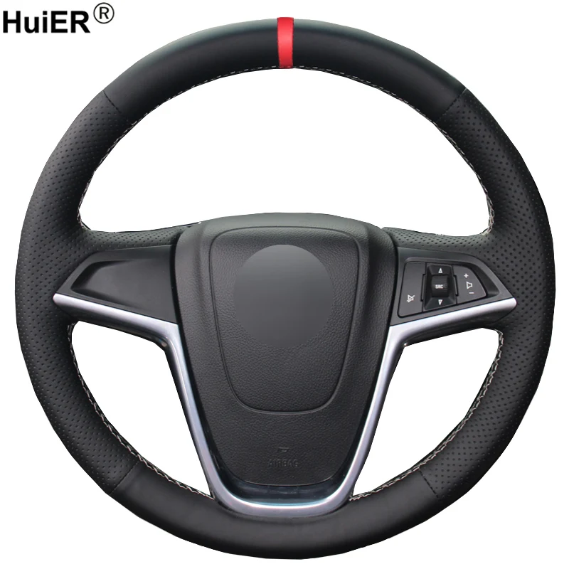 Ручной швейный чехол рулевого колеса автомобиля для Opel Astra (J) 2010 2015 Ampera 2012 Meriva (B) 2017