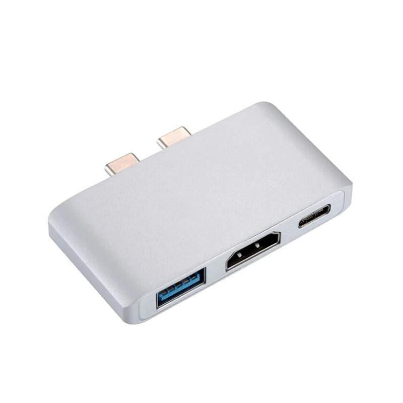 3 в 1 USB C концентратор к HDMI с USB 3,0 концентратор type-c PD для MacBook Pro(1* HDMI+ 1* type-C+ 1* USB 3,0