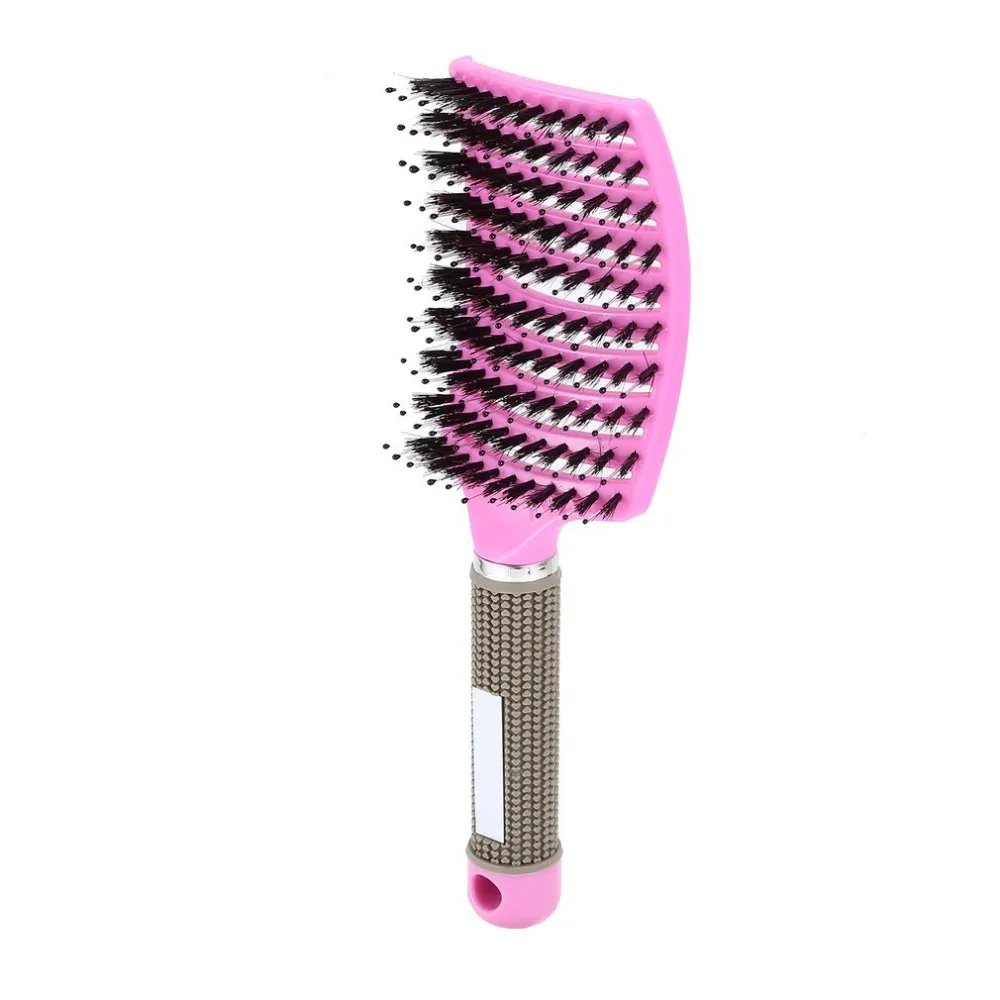 

Women Hair Scalp Massage Comb Bristle&Nylon Hairbrush Wet Curly Detangle Hair Brush for Salon Hairdressing Styling Tools Pink