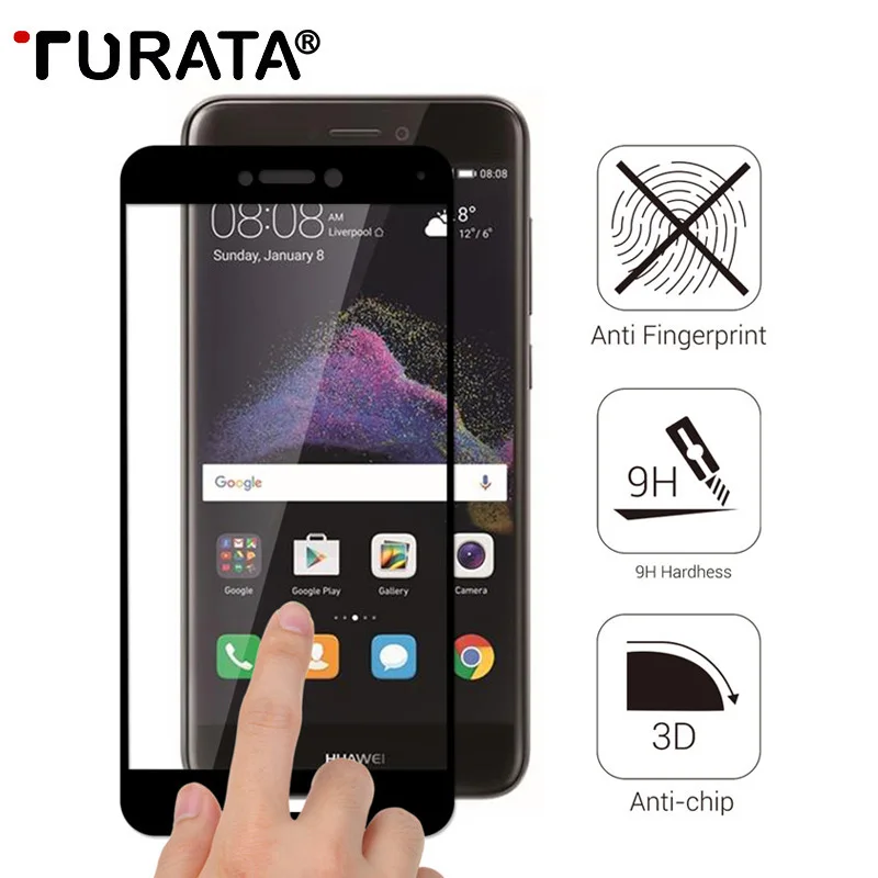 TURATA закаленное Стекло для huawei Коврики 10 lite/P8 lite 2017 Тип Экран протектор защитной