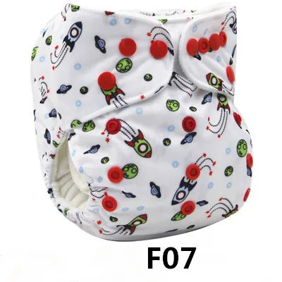 Baby Washable Reusable Cloth Diaper Waterproof Adjustable Cloth Nappy Baby Cloth Diaper Cover With 1pc Microfiber Insert - Цвет: F07
