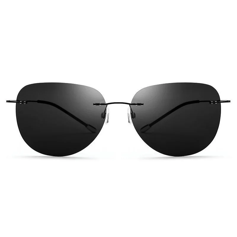 US $22.08 Hdcrafter 9g Ultralight Rimless Sunglasses Titanium Men Brand Designer Frameless Polarized Sun Glasses Women Screwless Eyewear