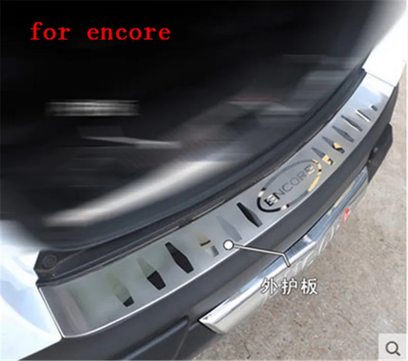 Car-outside-stainless-steel-Rear-Bumper-Protector-Sill-Trunk-Tread-Plate-Trim-for-buick-encore-2013