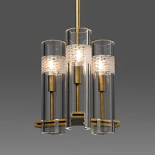 Современная роскошная медная светодиодная E14 люстра со стеклянными абажурами для гостиной, подвесная люстра Llighting Lamparas