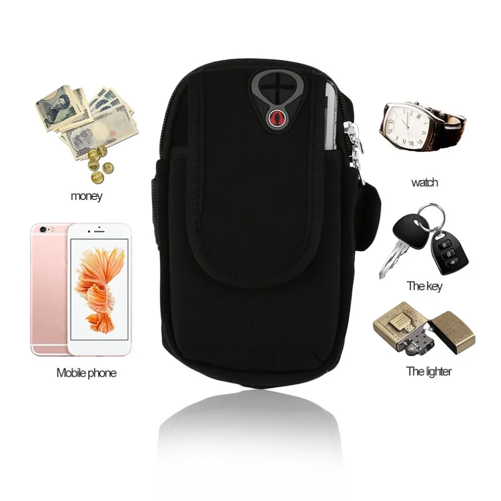 5.5 Universal Nylon Mobile Phone Armband Outdoor Gym Sports Running Gear Wrist Bag Arm Set Case Cover For Phone
