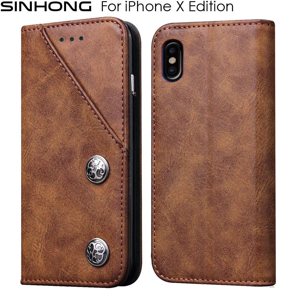Leder Wallet Case For Apple iPhone X Edition iPhoneX Cover Leather Flip
