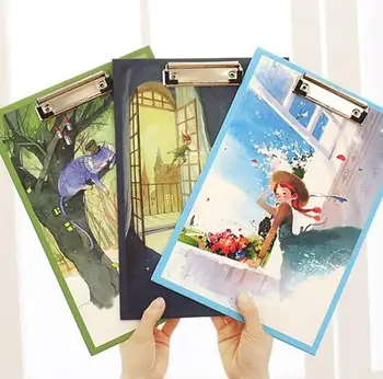 

Floral A4 clip band Korean fashion stationery school office supplies 2017 study gift