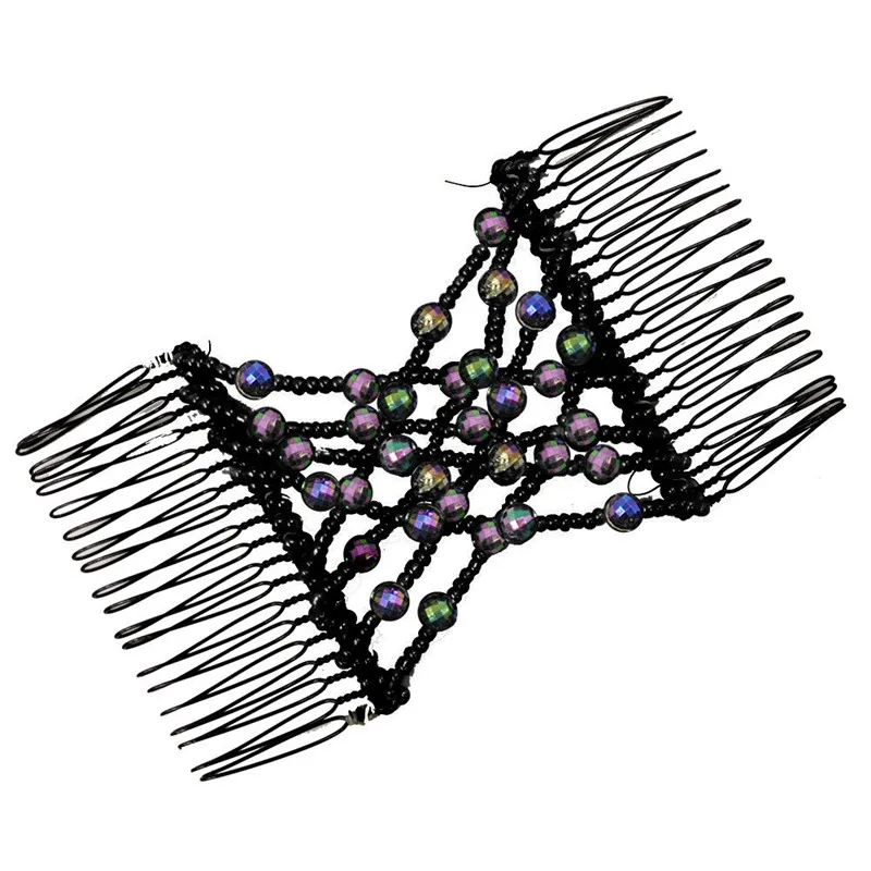 HAICAR Magic Hair Comb Ladies Bead Stretchy Women Hair Combs