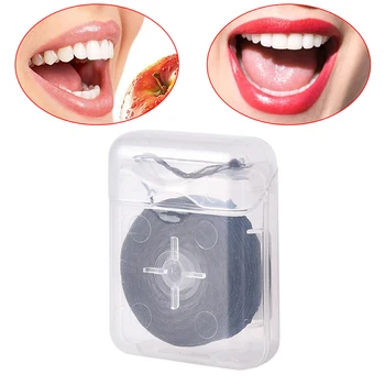 

50m 1 Box +1 Rolls Dental Flosser Oral Hygiene Teeth Cleaning Wax Mint Flavored Dental Floss Spool Toothpick Teeth Flosser