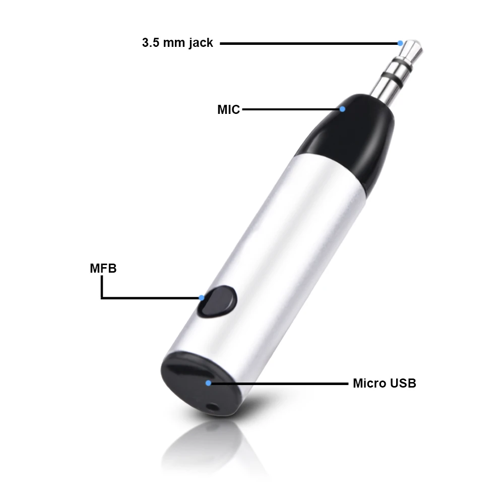 Bluetooth Car Kit Mini Bluetooth 4 1 Audio Receiver Automobile Car Handsfree Calling 3 5mm AUX Adapter AUX for Speaker Headphone