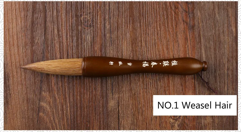 Мягкие шерстяные волосы китайский ручка-кисть для каллиграфии мышь Whisker кисть для китайской живописи надпись ласка волосы Щетка в форме