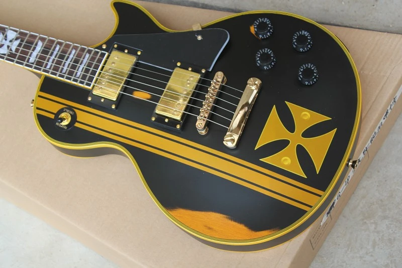 esp james hetfield iron cross black