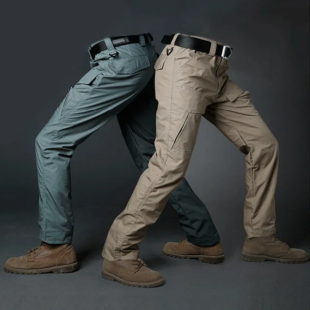 Militar стиль Rip-stop водонепроницаемые уличные тактические брюки мужские камуфляжные армейские военные походные брюки тефлоновые брюки