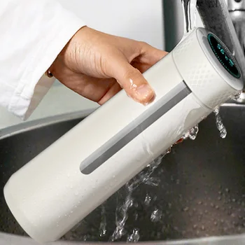 

480ml Thermos Bottle Insulation LED Digital Smart Vacuum Mug Travel Hot Water Bottle Intelligent Digital Display Chargeable