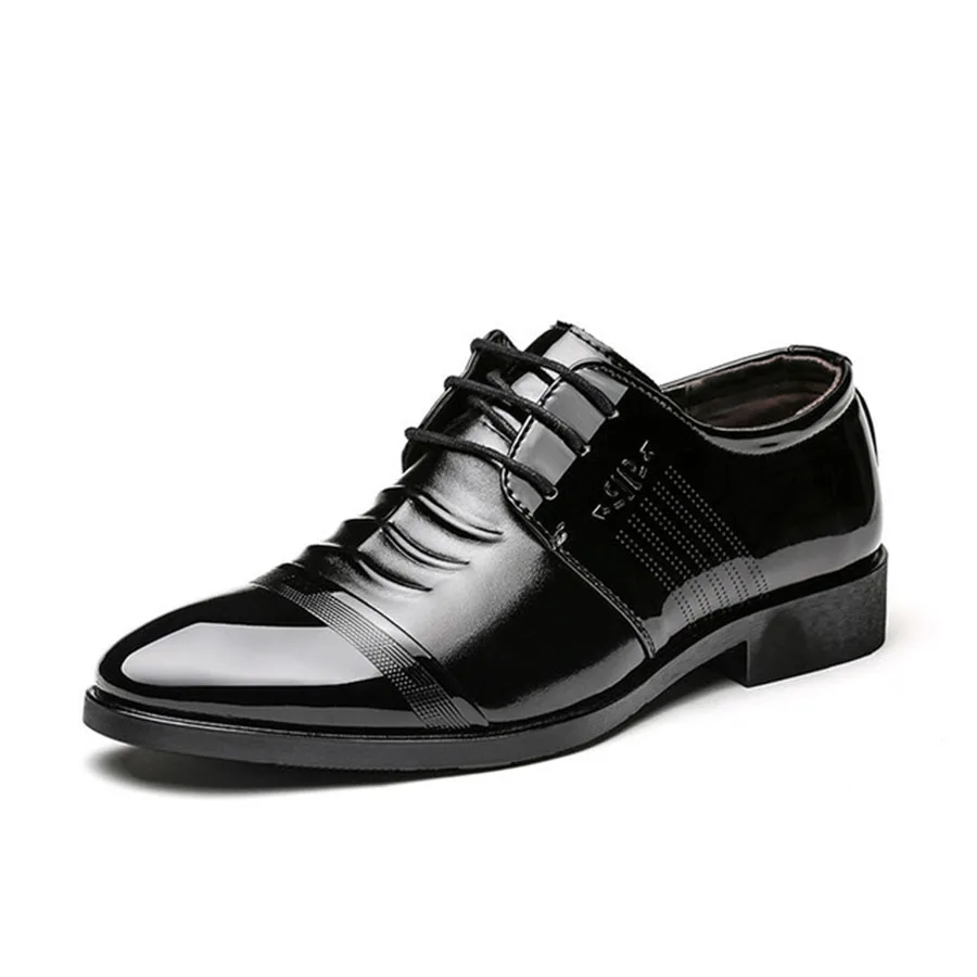 Мужские модельные туфли в британском стиле, износостойкие, на шнуровке, Нескользящие, мужские деловые и свадебные туфли