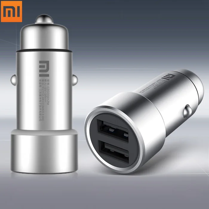 

Original Xiaomi Universal Car Charger Dual USB Output Metal Fast Charging 12 - 24V Input 5V 2.4A Quick Charging for Power Supply