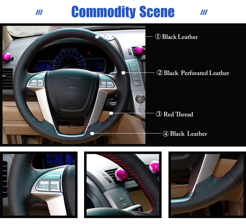 for BYD E5 steering wheel cover