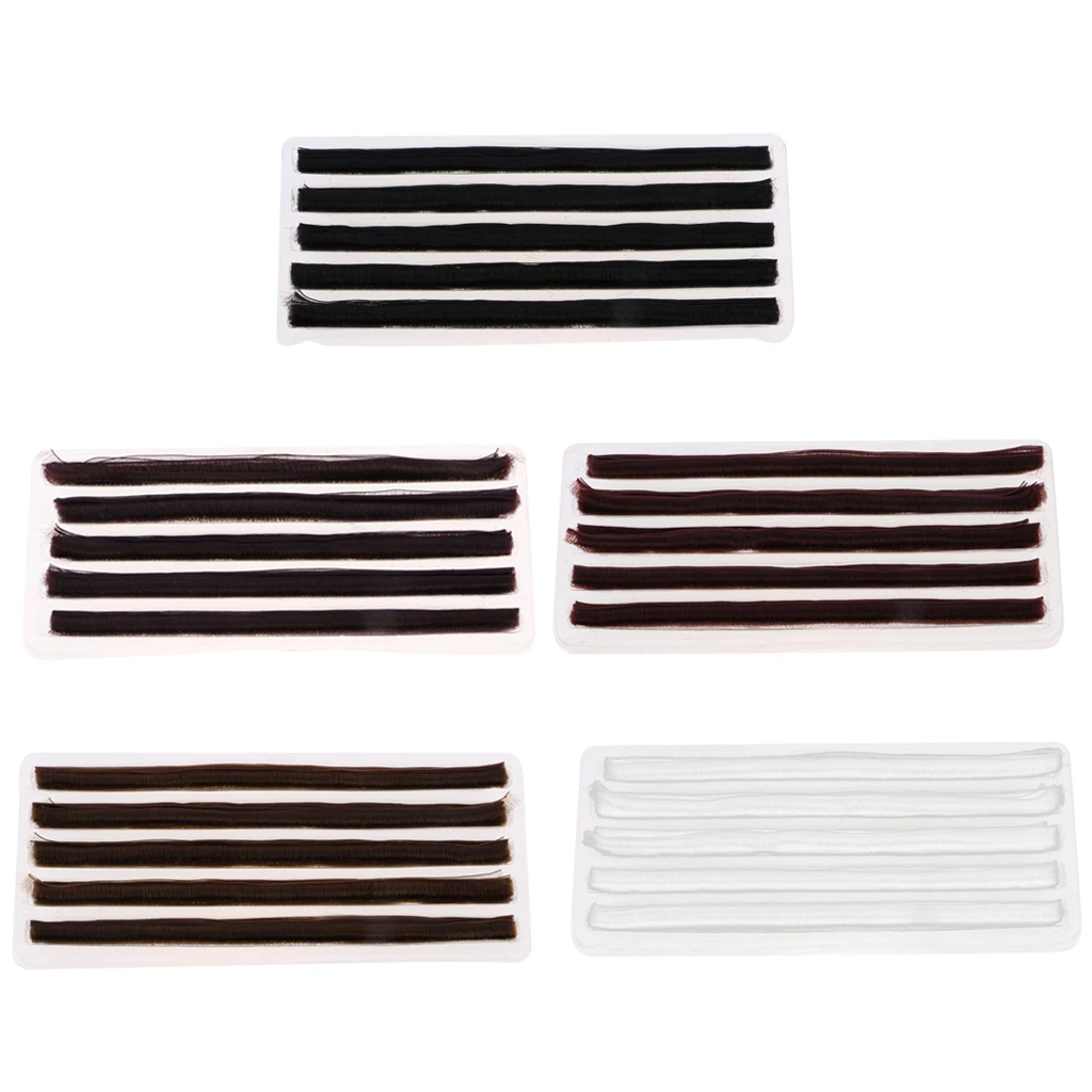 200Pcs Soft Plastic False Eyelashes Eyelash Strips for BJD Baby Dolls Eye Make up 200*8mm Various Colored