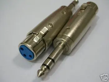 

Metal XLR Female Plug Soeckt Adapter to 1/4"Stereo Microphone TRS Phono 20pc