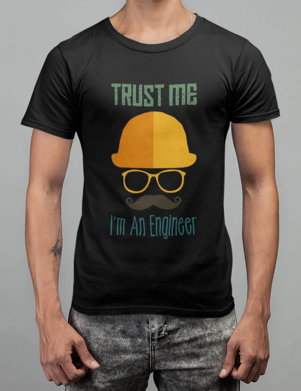

New Trust Me I'm An Engineer Cool Black Men's T-Shirt Size S-3XL