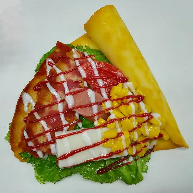 

Simulation Crepe Model Fake Cake Food Model Vegetables Corn Hot Dog Cheese Crepe Model Samples Casual Diet Food Model Showcase