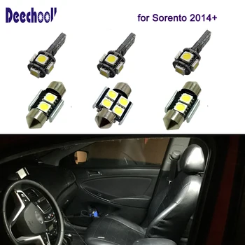 

deechooll 8pcs Car LED light Bulbs for Kia Sorento 2014+ No Sunroof ,Auto Interior Light for Kia Sorento 3rd Map Dome Light