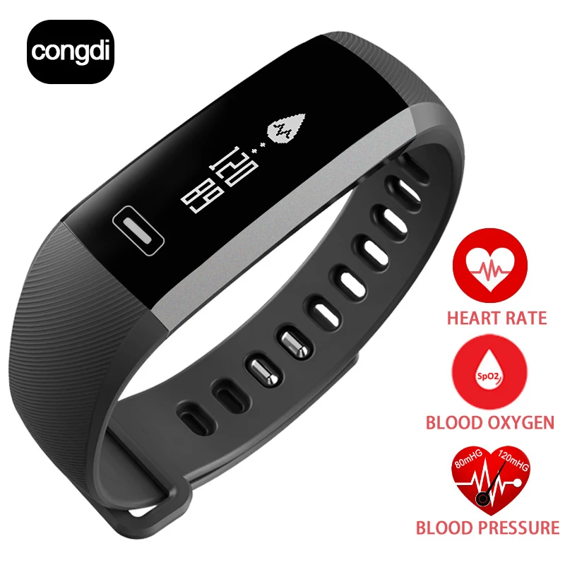 Original CONGDI R5 pro Smart wrist Band Heart rate monitor Blood Pressure Oxygen Oximeter Sport Bracelet