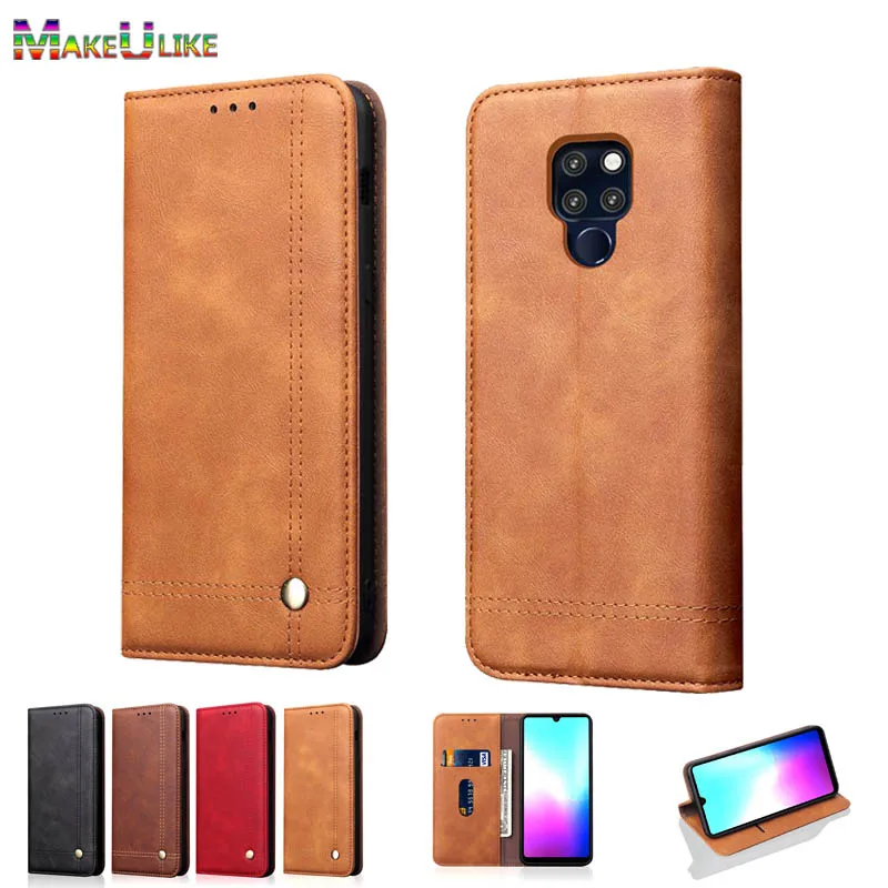 

MAKEULIKE Flip Cover For Huawei Mate 20 Pro Wallet Case Adsorption PU Leather Phone Bag Cases For Huawei Mate 20 Lite Capinhas