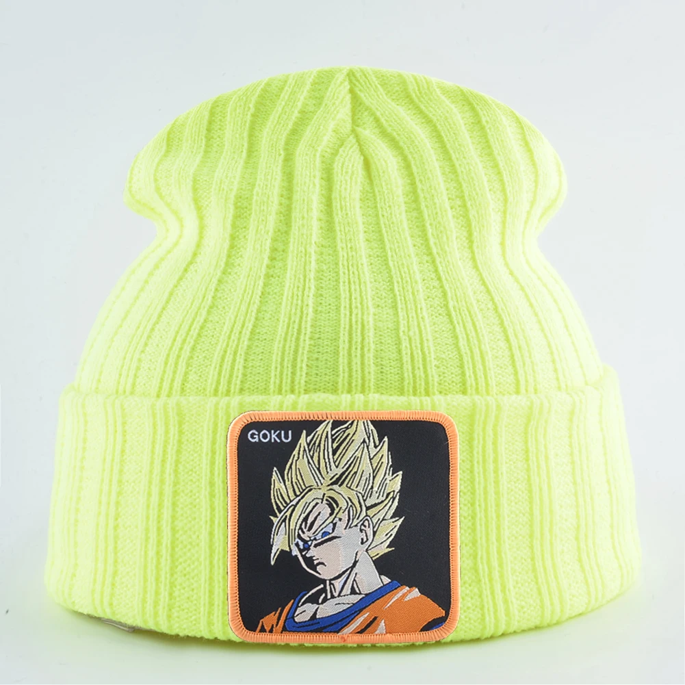 Модные dragon ball вязанные шапочки Skullies вязаные шапочки зимние, шапки для мужчин крутые Гоку beanie cap женские осенние повседневные Шапки chapeau femme