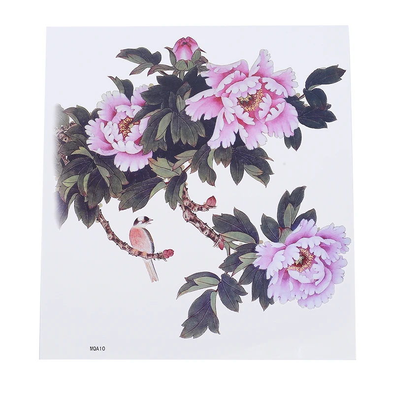 

Noble Flower Tattoo Stickers Waterproof Ladies Tattoo Durable Chest Back Sweat-proof Elegant Flower Tattoo Tattoo Stickers